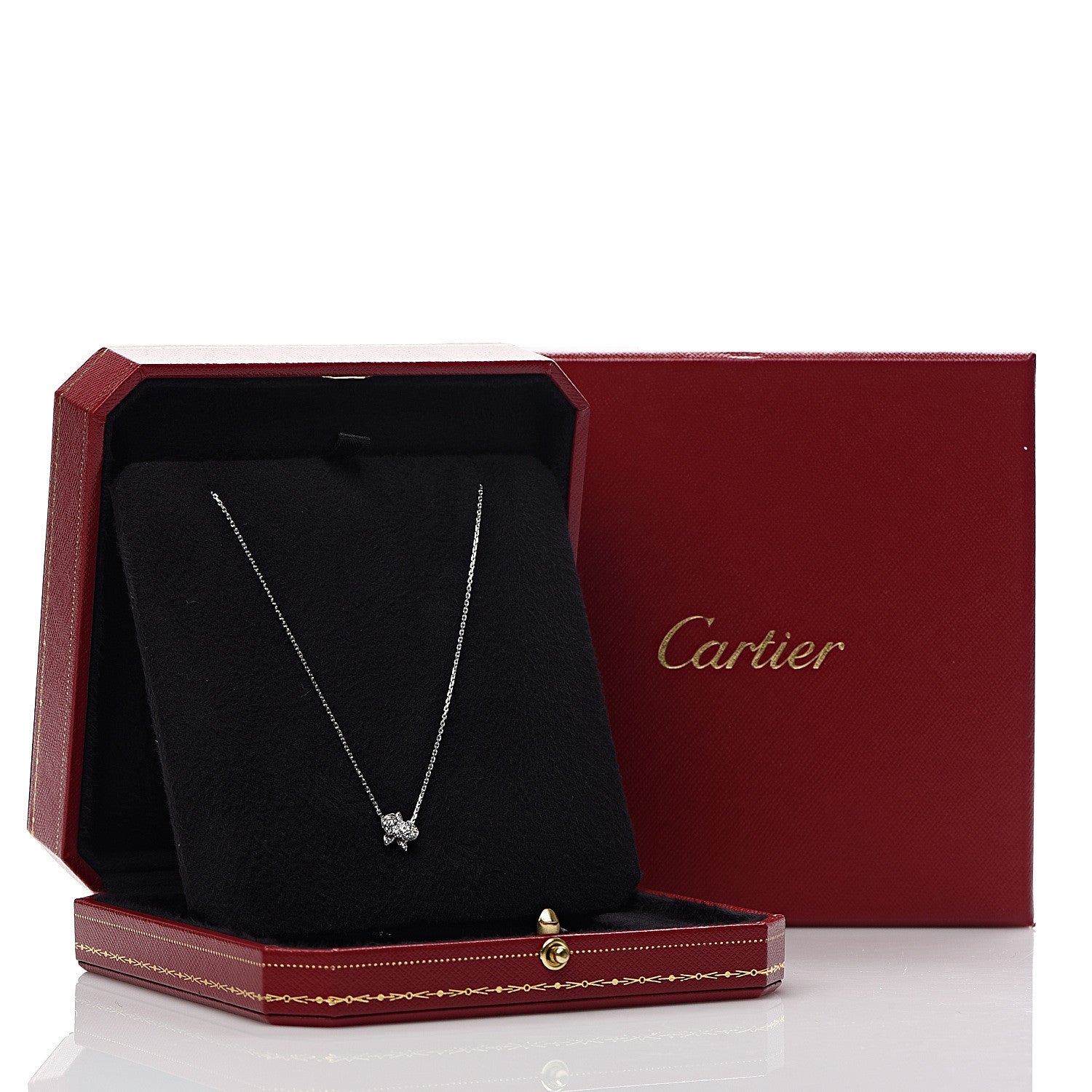 Cartier 18K White Gold Diamond Caresse D'Orchidees Par Necklace 6 of 6