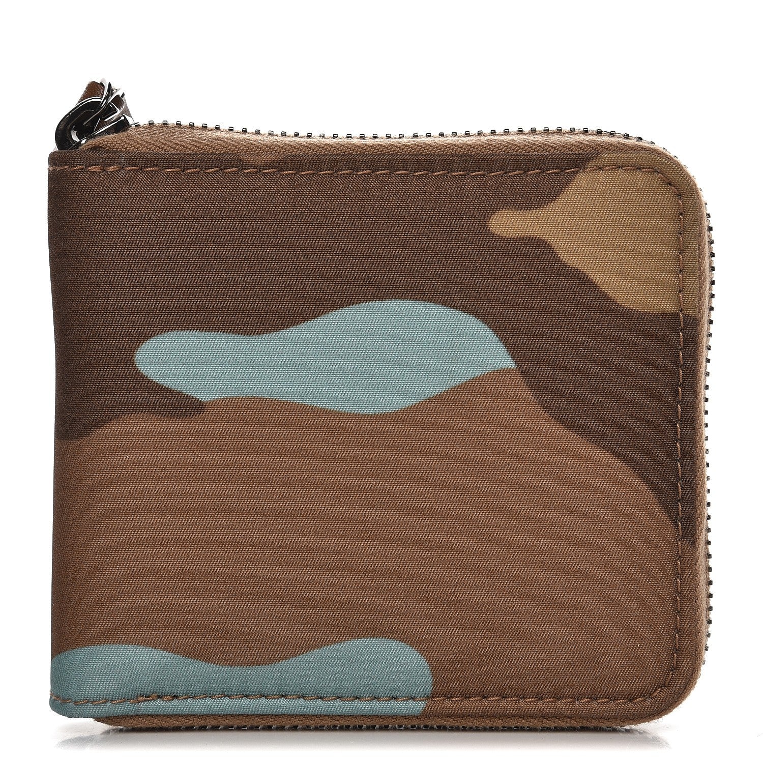 Valentino Garavani Canvas Camouflage Compact Zip Around Wallet Multicolor 1 of 7