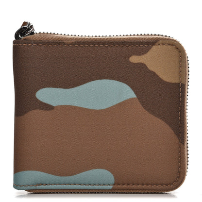 Valentino Garavani Canvas Camouflage Compact Zip Around Wallet Multicolor 1 of 7