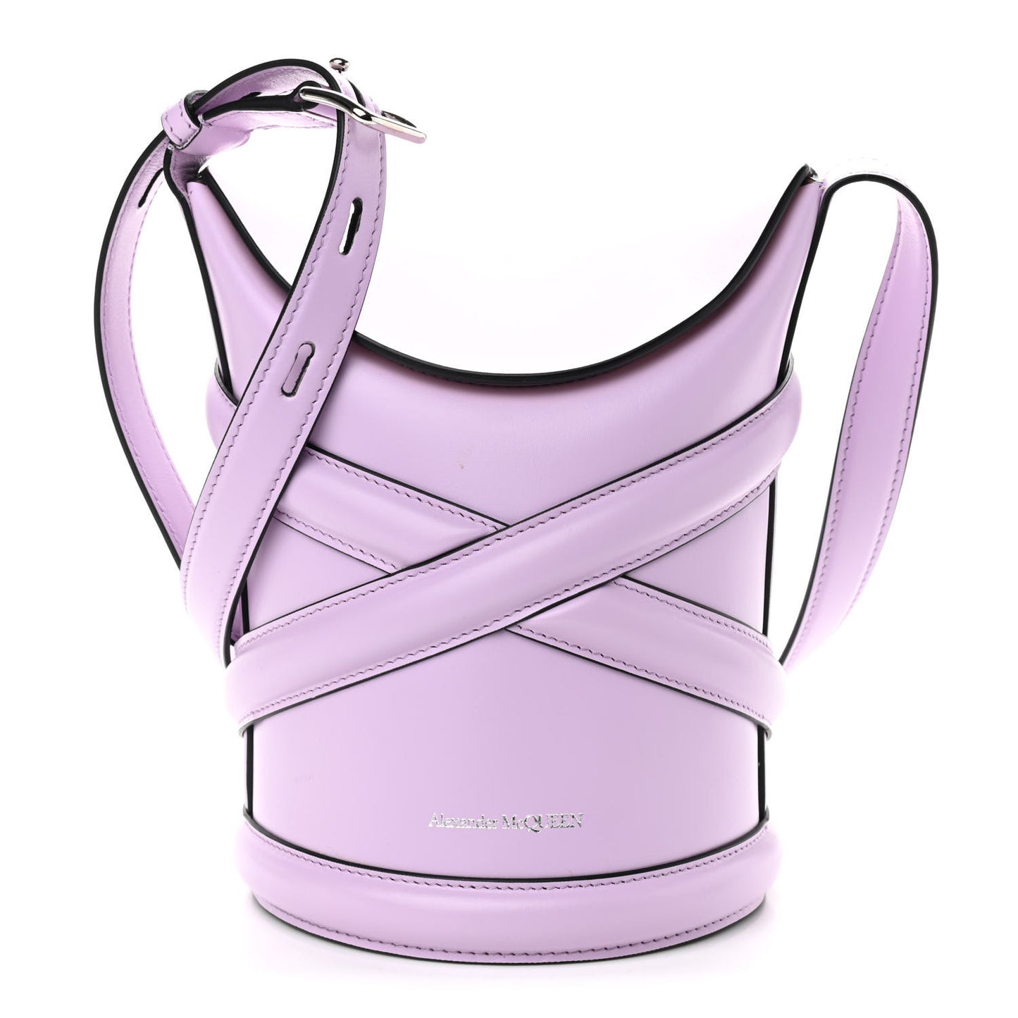 Calfskin The Curve Small Shoulder Bag Lilac