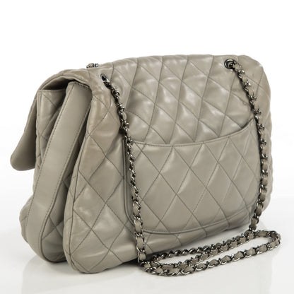 Chanel Lambskin Quilted 3 Maxi Flap Bag Grey 3 of 9