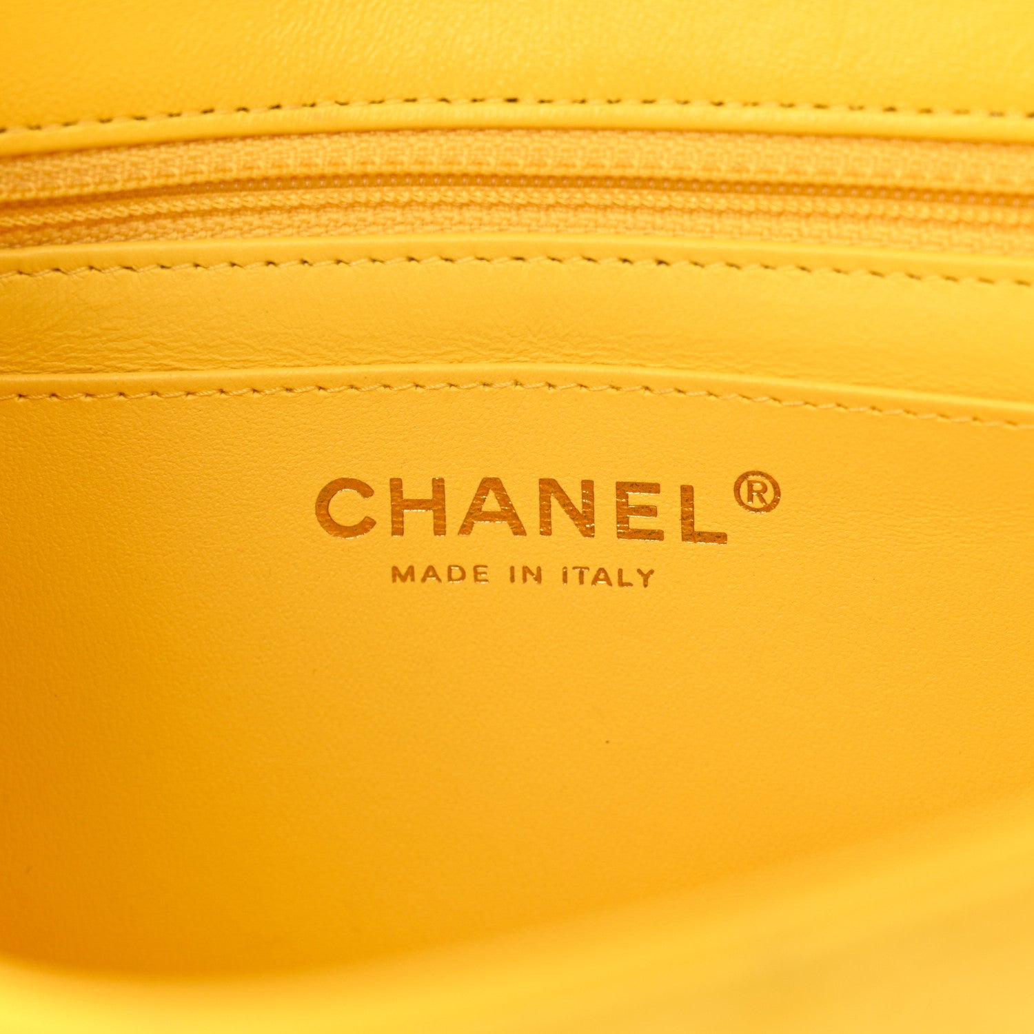 Chanel Lambskin Quilted Mini Rectangular Flap Yellow 6 of 10