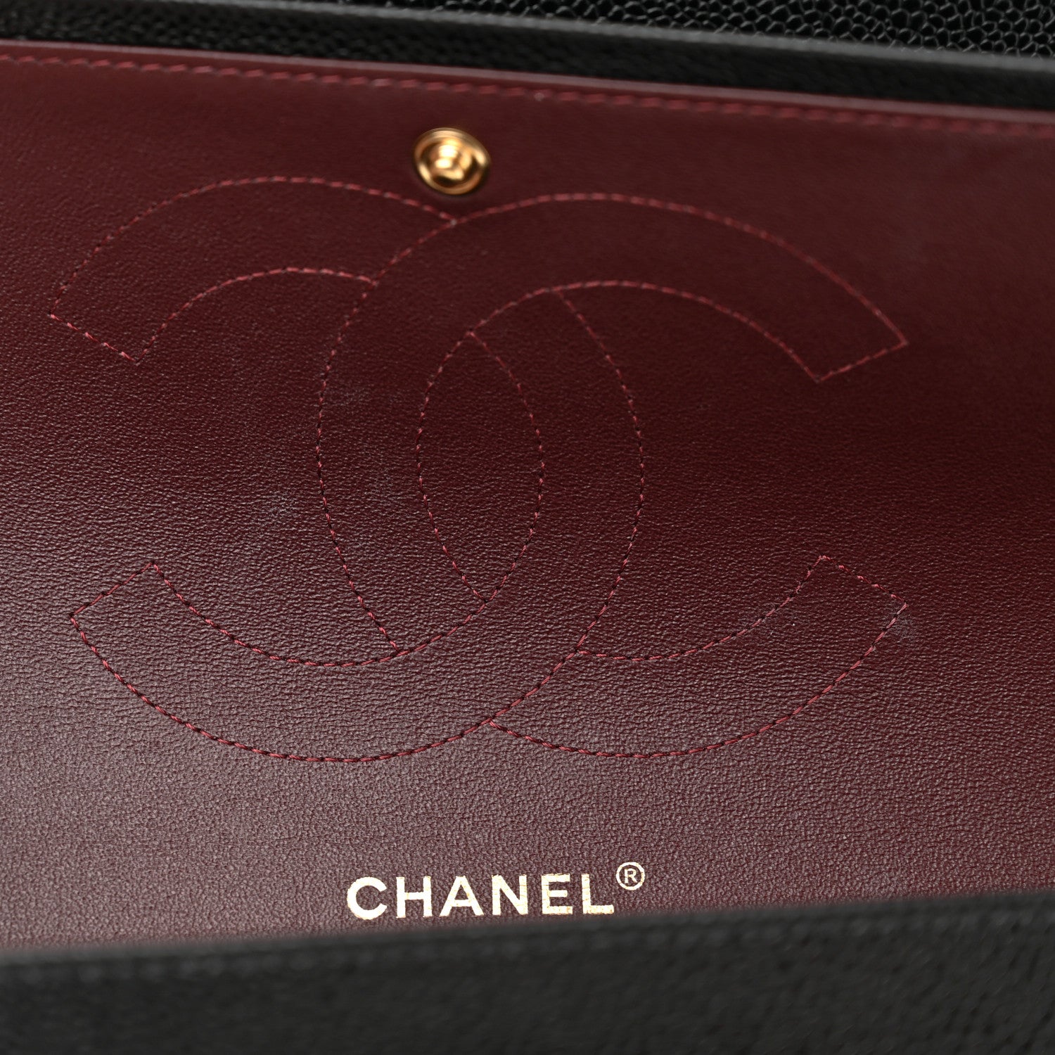 Chanel Caviar Quilted Jumbo Double Flap Black 11 of 12