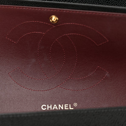 Chanel Caviar Quilted Jumbo Double Flap Black 11 of 12