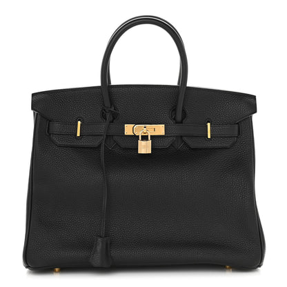 Hermes Taurillon Clemence Birkin 35 Black 1 of 11