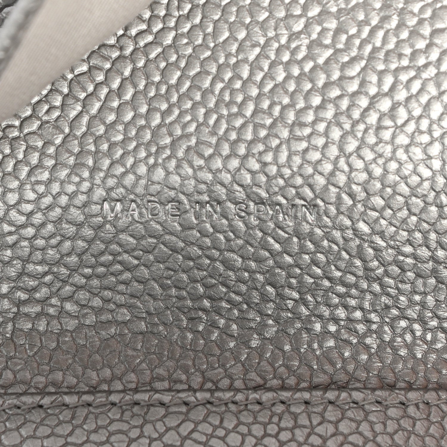 Chanel Metallic Caviar Quilted Compact Flap Wallet Silver 7 of 8