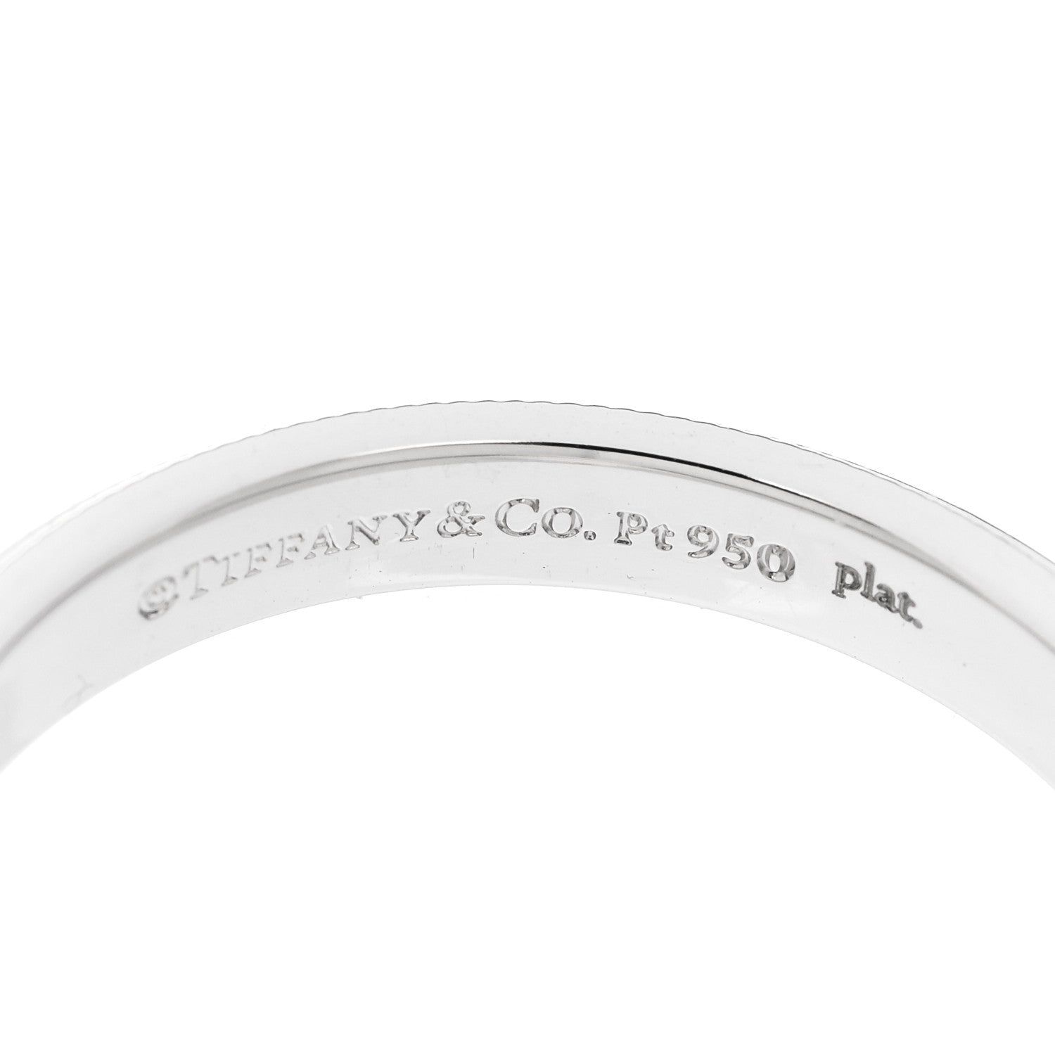 Tiffany Platinum 3mm Together Milgrain Wedding Band Ring 57 8 4 of 5