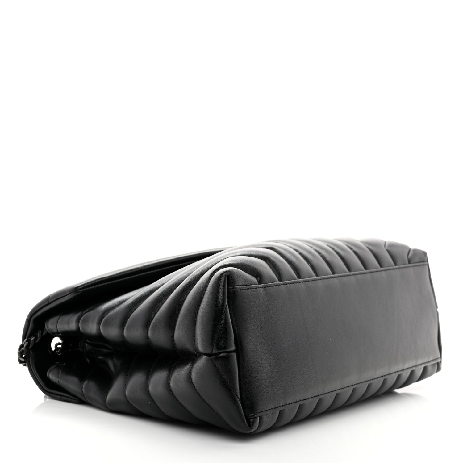 Saint Laurent Calfskin Y Quilted Monogram Monochrome Medium Loulou Chain Satchel Black 4 of 14