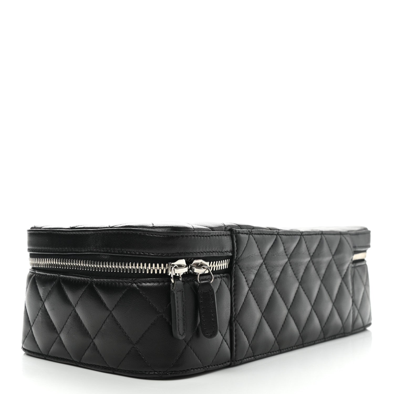 Chanel Lambskin Quilted Large Jewelry Case Black 3 of 8