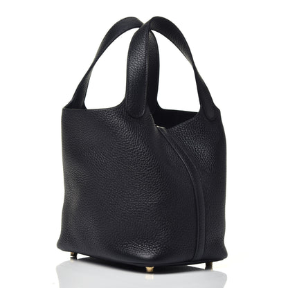 Hermes Taurillon Clemence Picotin Lock 18 PM Black 3 of 8
