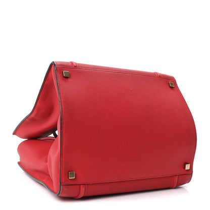 Celine Baby Grained Calfskin Medium Phantom Luggage Carmin 4 of 10