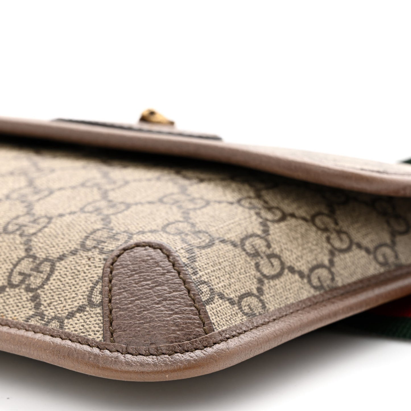 GG Supreme Monogram Neo Vintage Web Belt Bag Brown