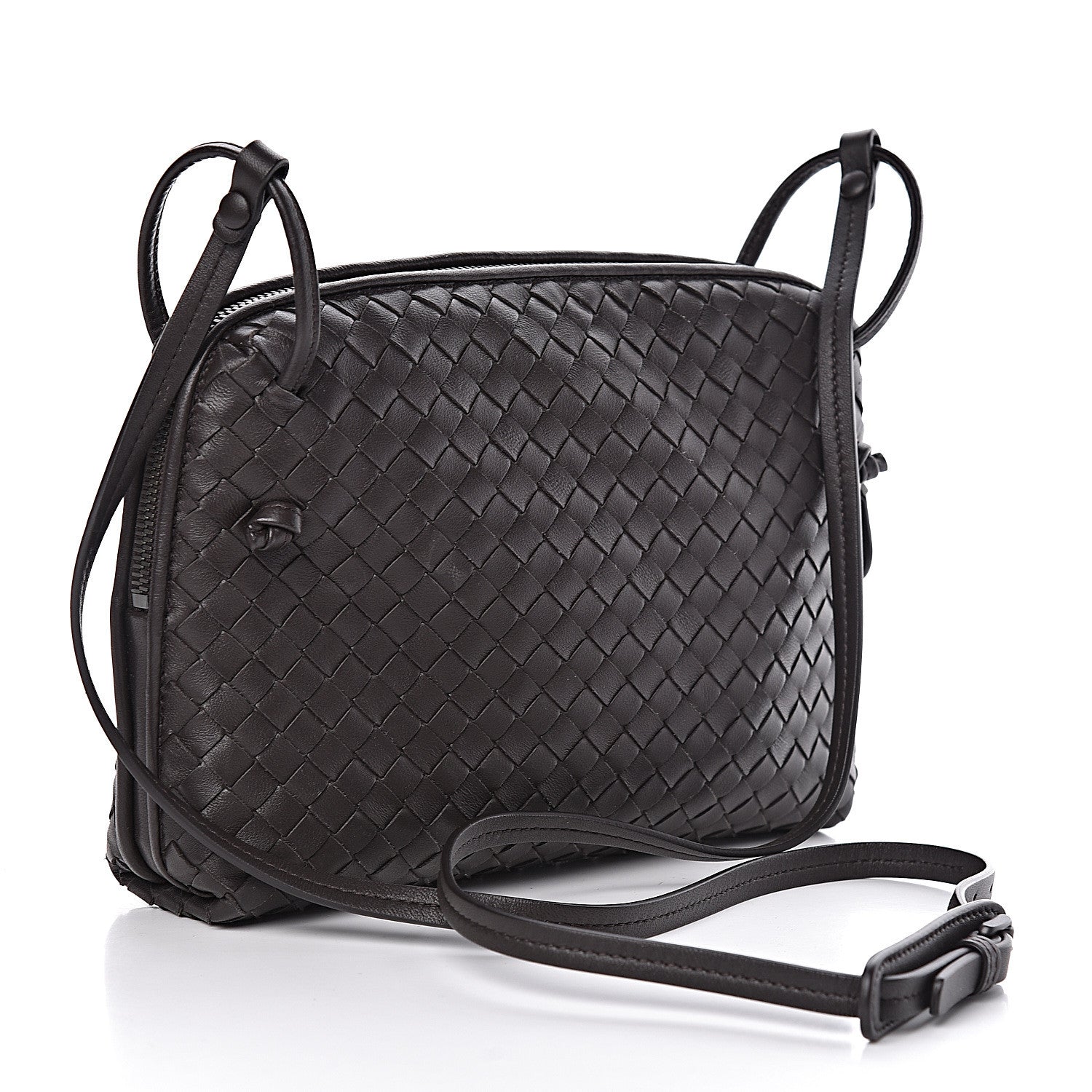 Bottega Veneta Nappa Intrecciato Pillow Crossbody Messenger Ebano 3 of 10