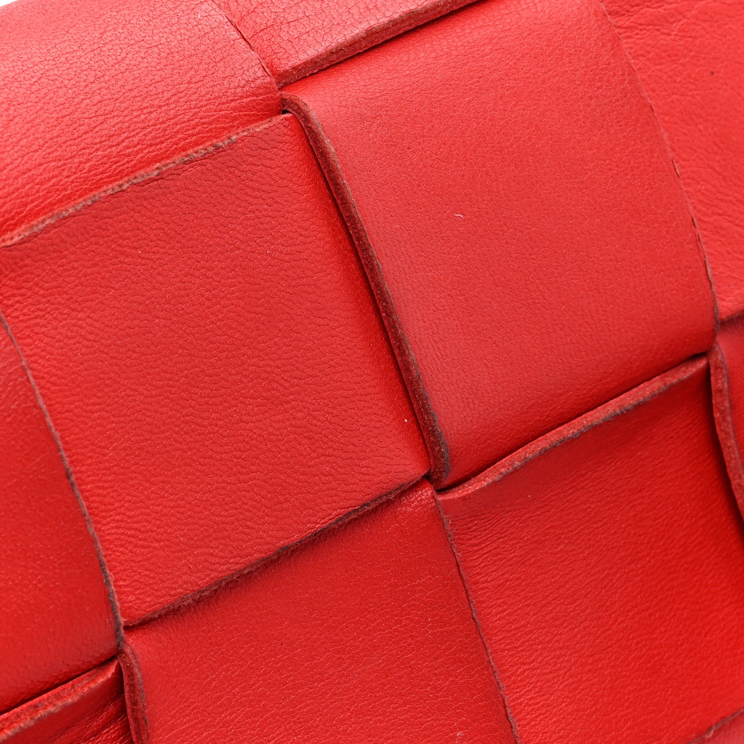 Nappa Maxi Intreccio The Belt Cassette Bag Bright Red
