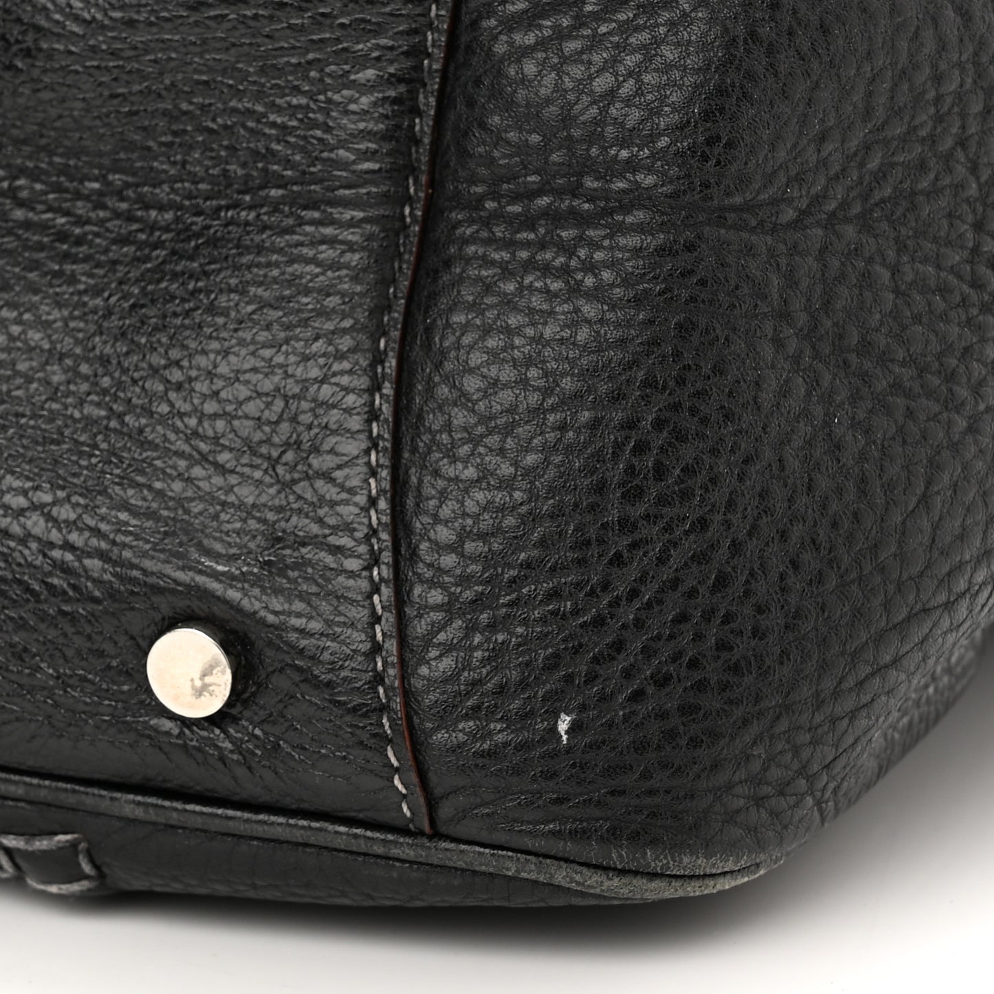 Textured Calfskin Tote Black