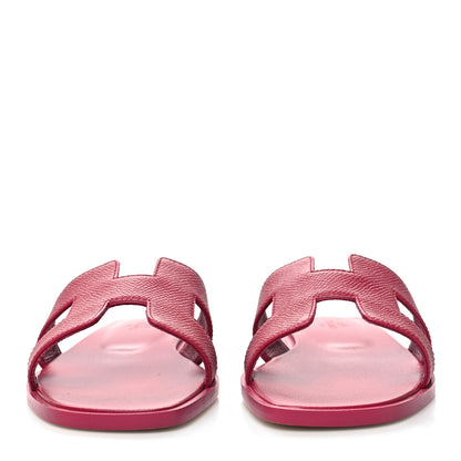 Hermes Epsom Oran Sandals 37 Rose Magenta 2 of 8