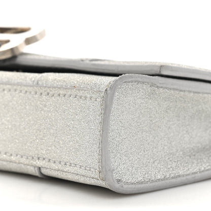 Balenciaga Sparkling Fabric XS Hourglass Wallet On Chain Silver 10 of 15