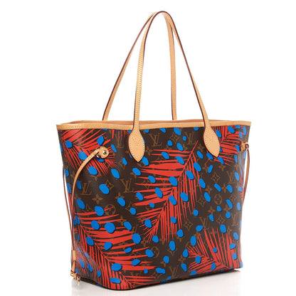 Louis Vuitton Monogram Jungle Dots Neo Neverfull MM Coquelicot Denim 3 of 9