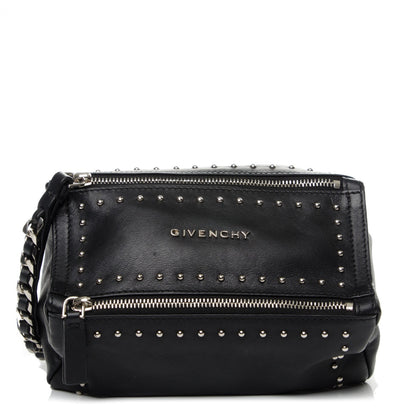 Givenchy Calfskin Studded Pandora Wristlet Black 1 of 7