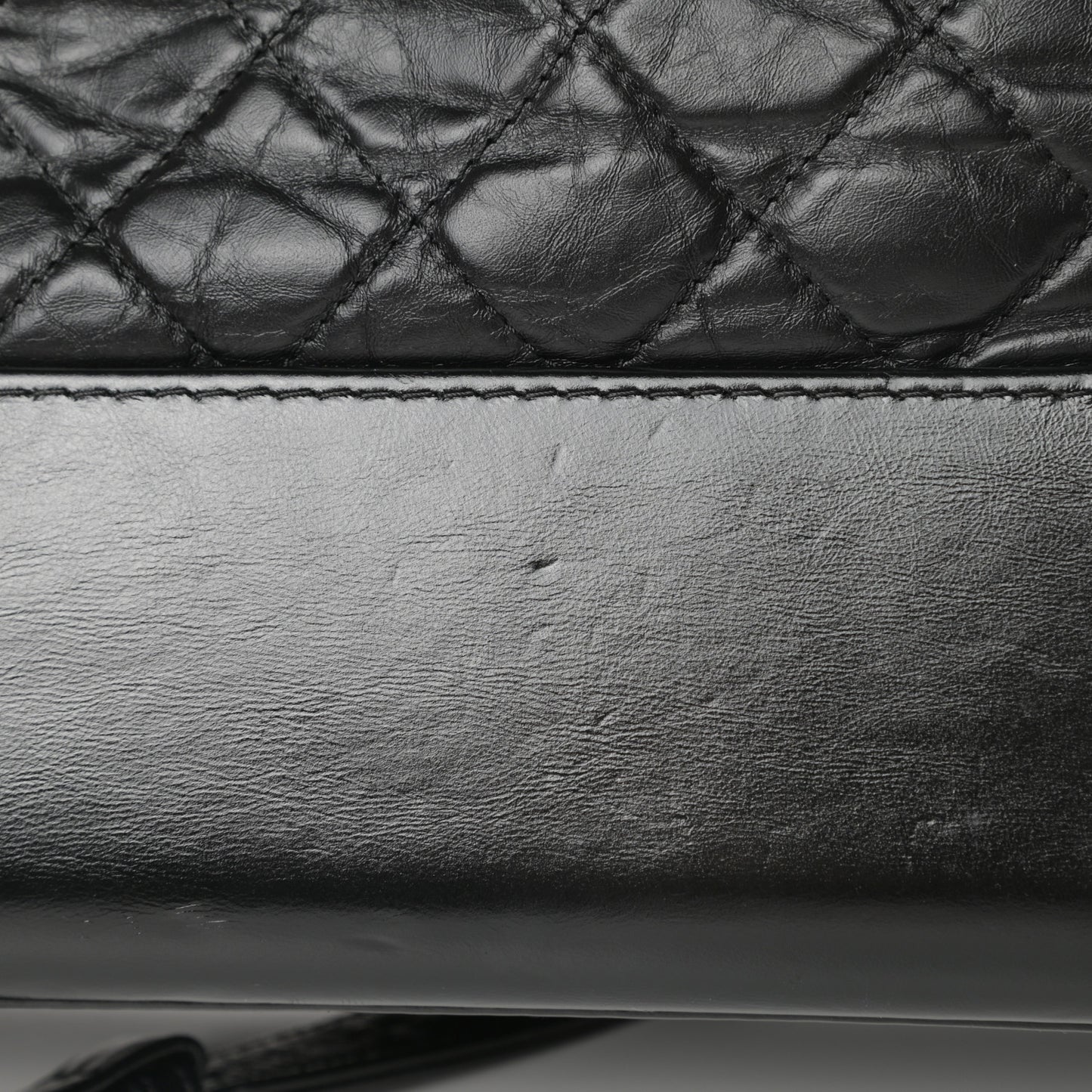 Calfskin Quilted Large Gabrielle Shopping Tote Black