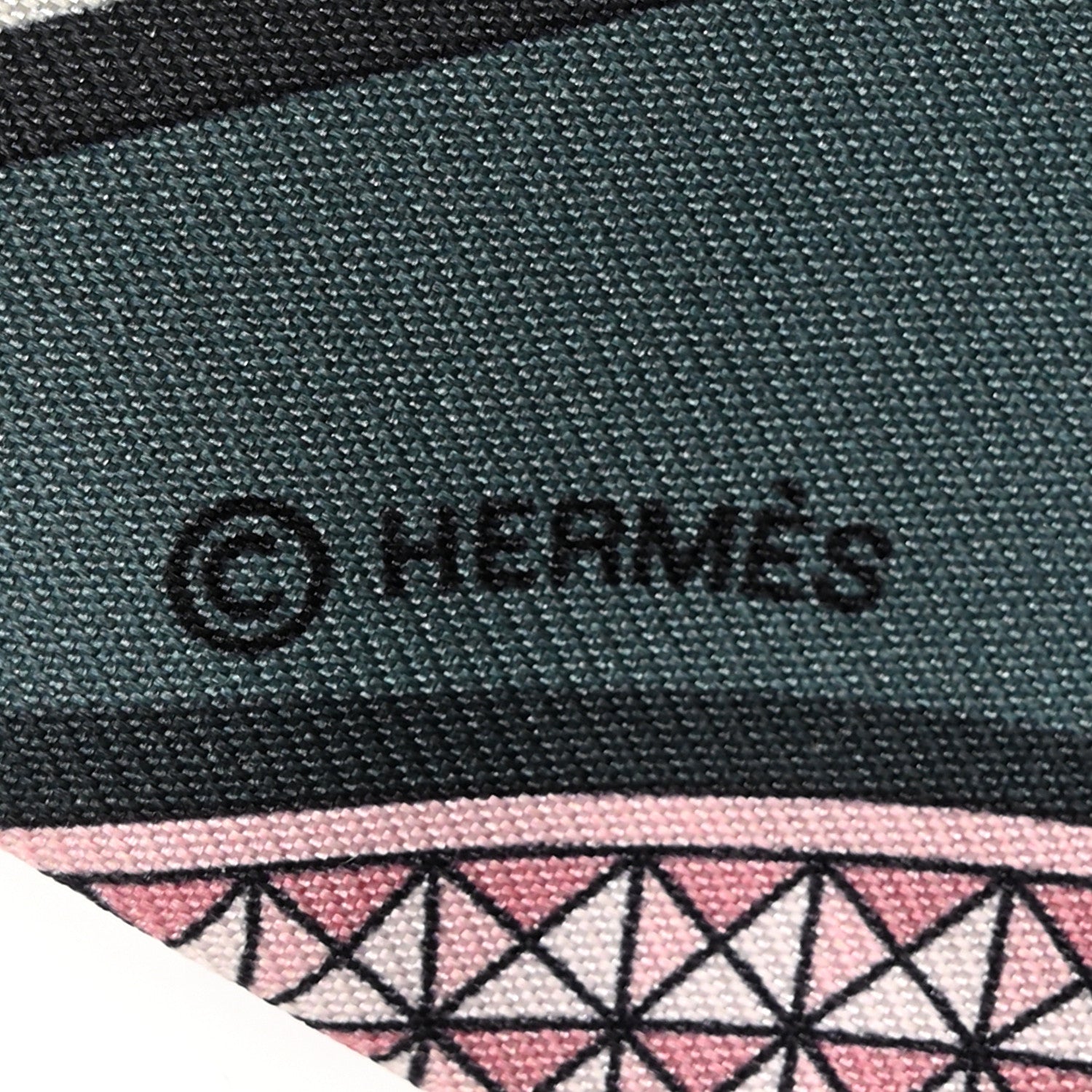 Hermes Silk Grand Apparat Twilly Vert Argile Rose 4 of 5