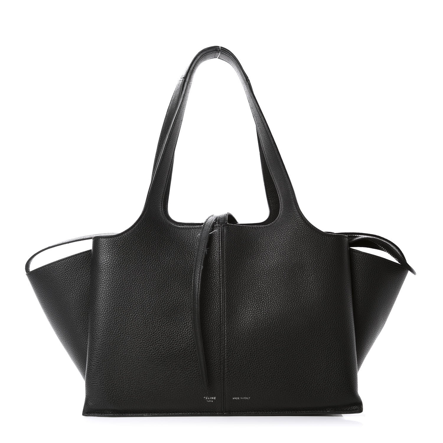 Celine Baby Grained Calfskin Small Tri-Fold Bag Black 1 of 11