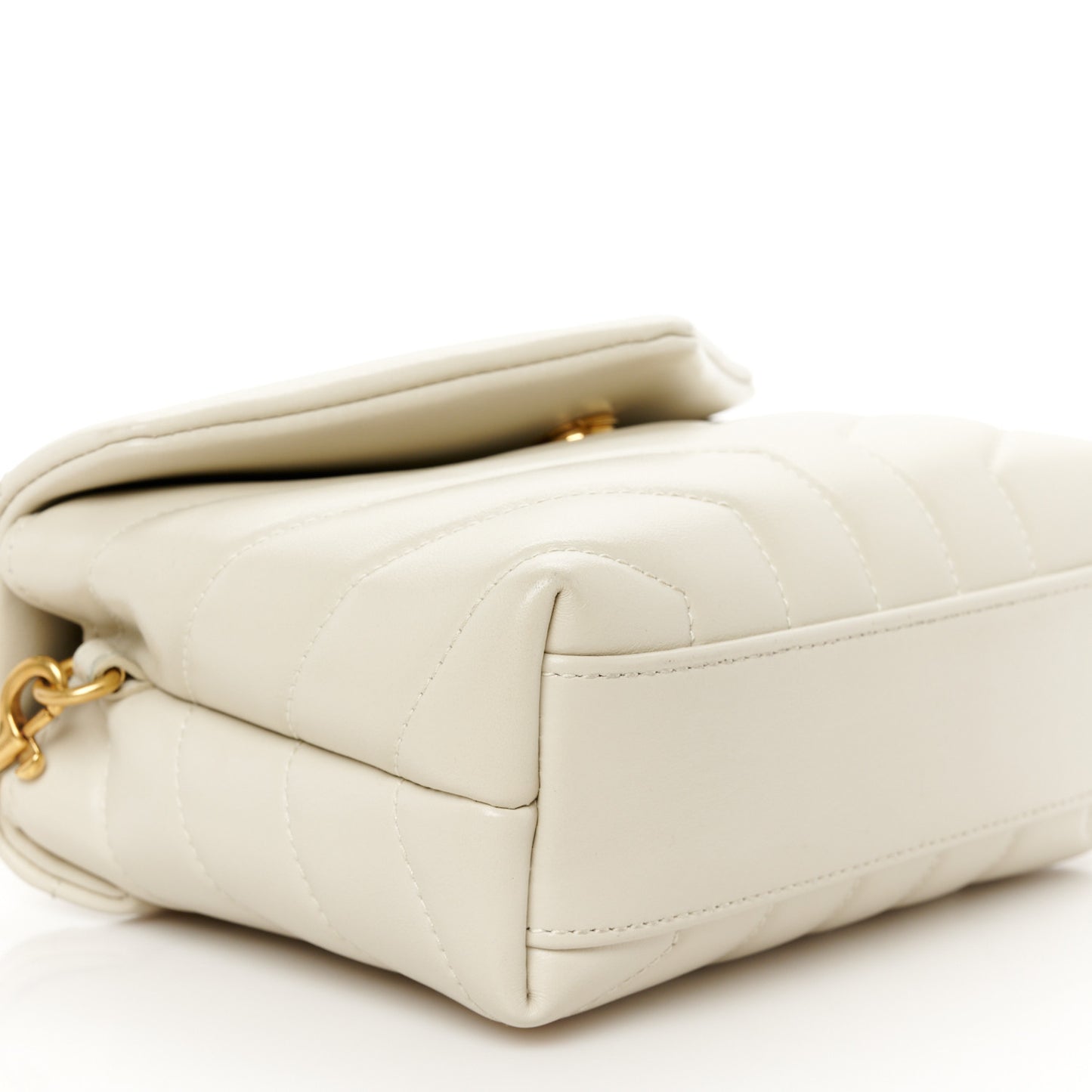 Calfskin Y Quilted Monogram Toy Loulou Crossbody Bag Crema Soft