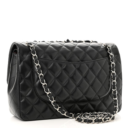 Chanel Lambskin Quilted Jumbo Double Flap Black 2 of 11
