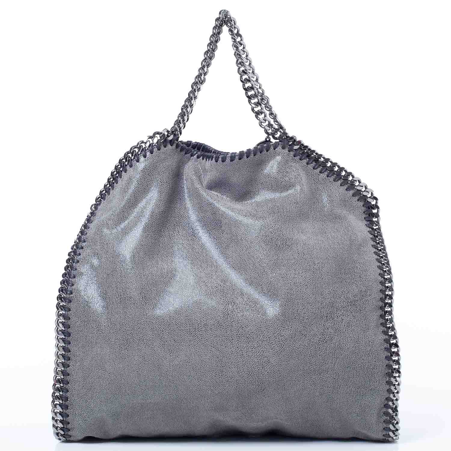 Stella McCartney Faux Leather Large Shaggy Deer Falabella Gray 4 of 11