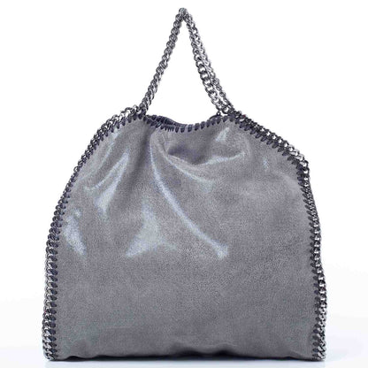 Stella McCartney Faux Leather Large Shaggy Deer Falabella Gray 4 of 11
