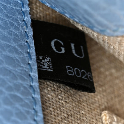 Gucci Dollar Calfskin Small Interlocking G Shoulder Bag Mineral Blue 6 of 10