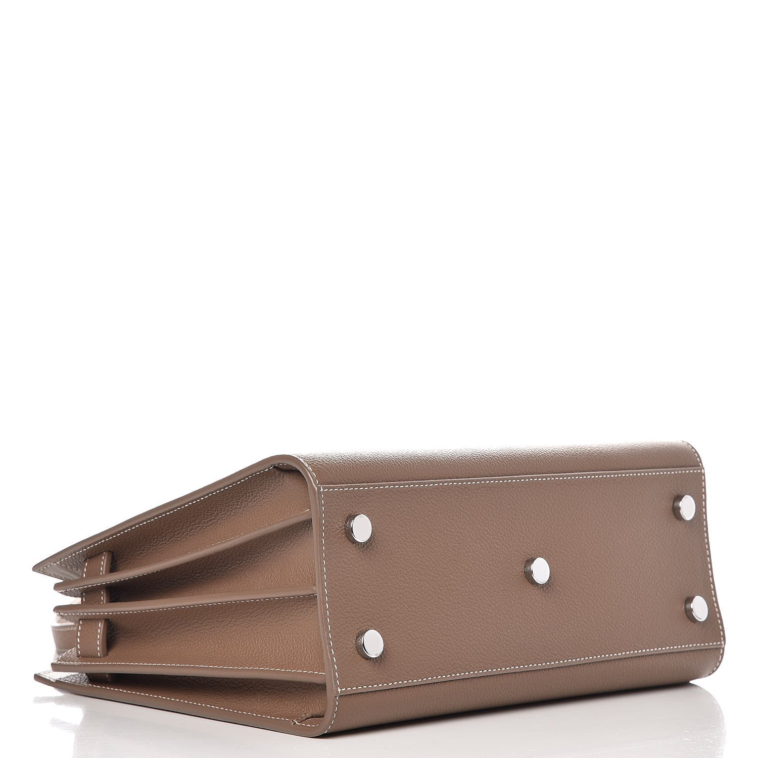 Saint Laurent Grained Calfskin Topstich Baby Sac De Jour Taupe 5 of 8