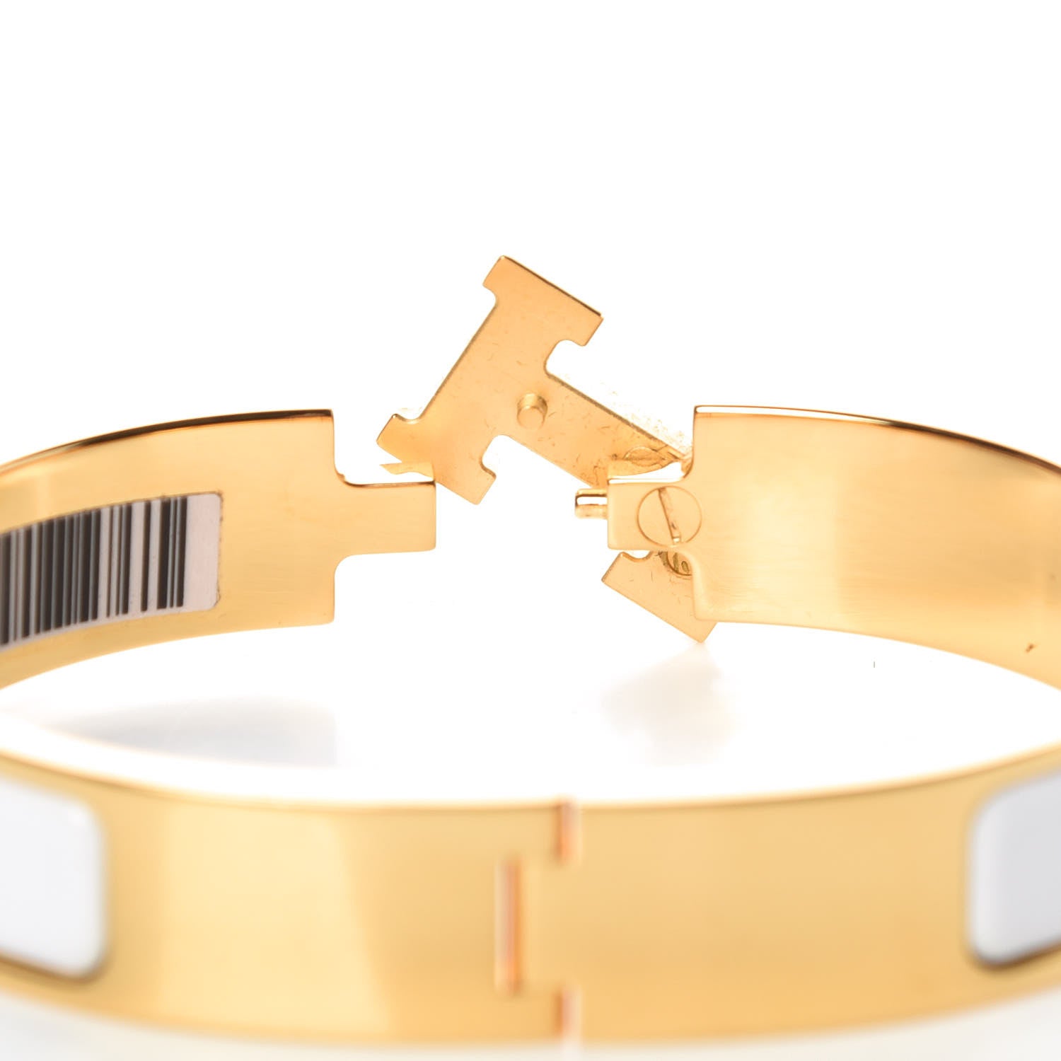 Hermes Enamel Narrow Clic Clac H Bracelet PM White 5 of 6