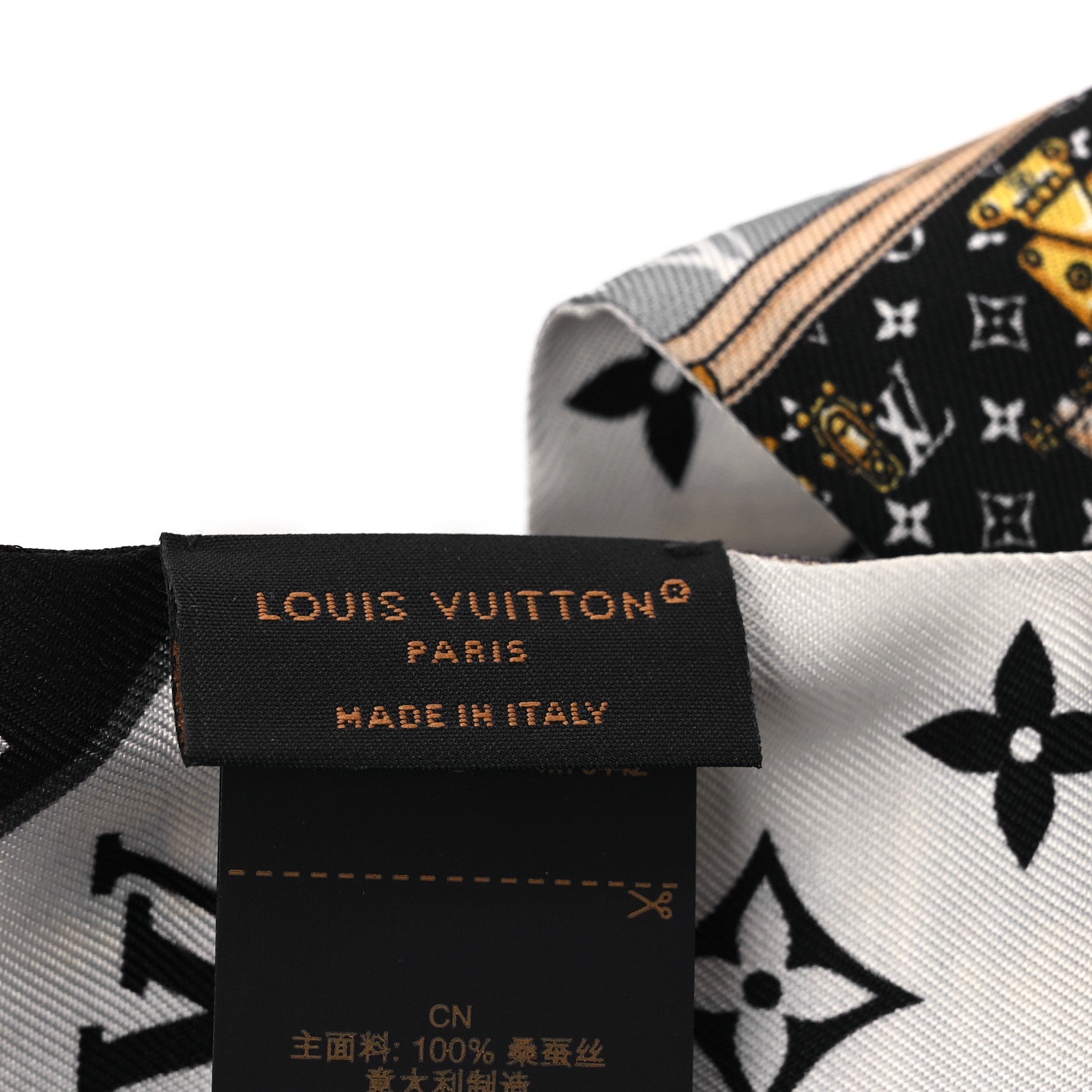 Louis Vuitton Silk Monogram Let's Go BB Bandeau Black 3 of 3