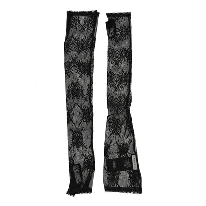 Gucci Lace Fingerless Gloves 7.5 Black 1 of 6