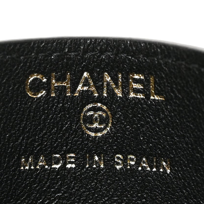 Chanel Calfskin Lizard Embossed Card Holder Black 11 of 16