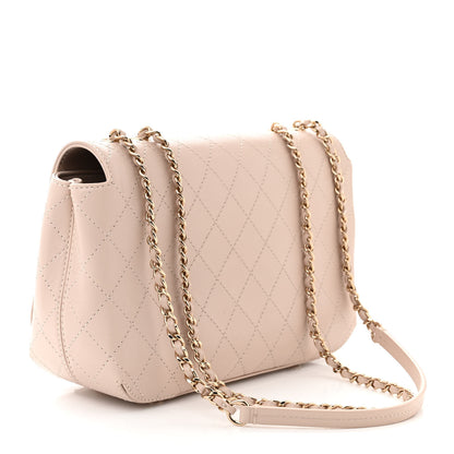 Chanel Calfskin Stitched Medium Covered CC Flap Bag Light Pink 3 of 12