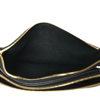 Louis Vuitton Empreinte Double Zip Pochette Black 5 of 10