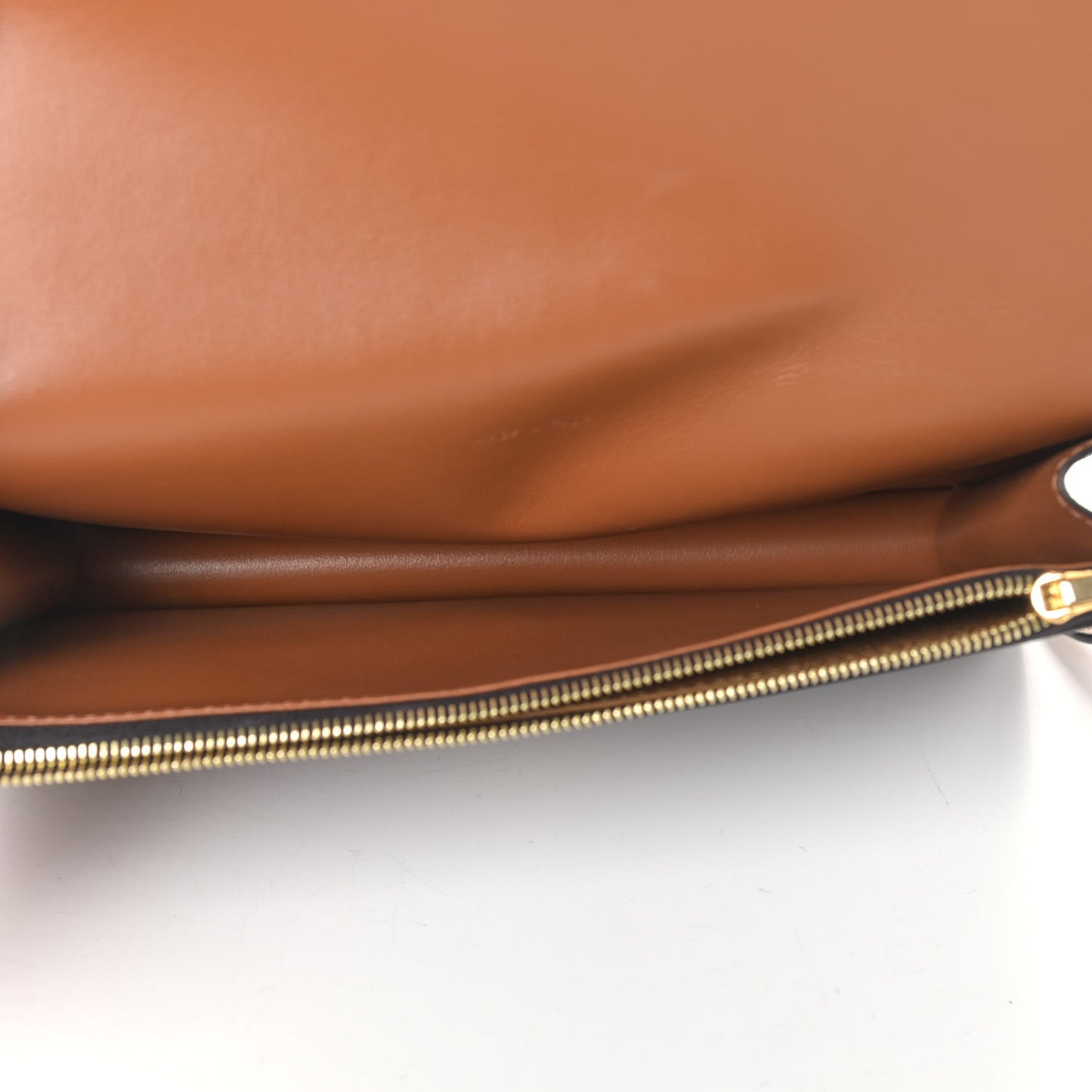 Triomphe Canvas Lambskin Wallet On Strap Tan