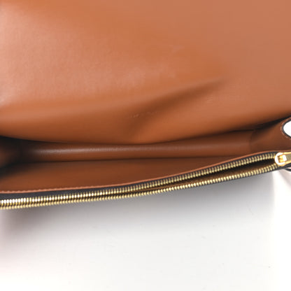 Celine Triomphe Canvas Lambskin Wallet On Strap Tan 6 of 11