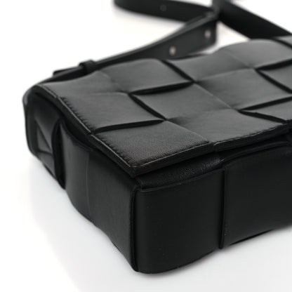 Bottega Veneta Lambskin Maxi Intreccio Small Cassette Crossbody Bag Black 8 of 9