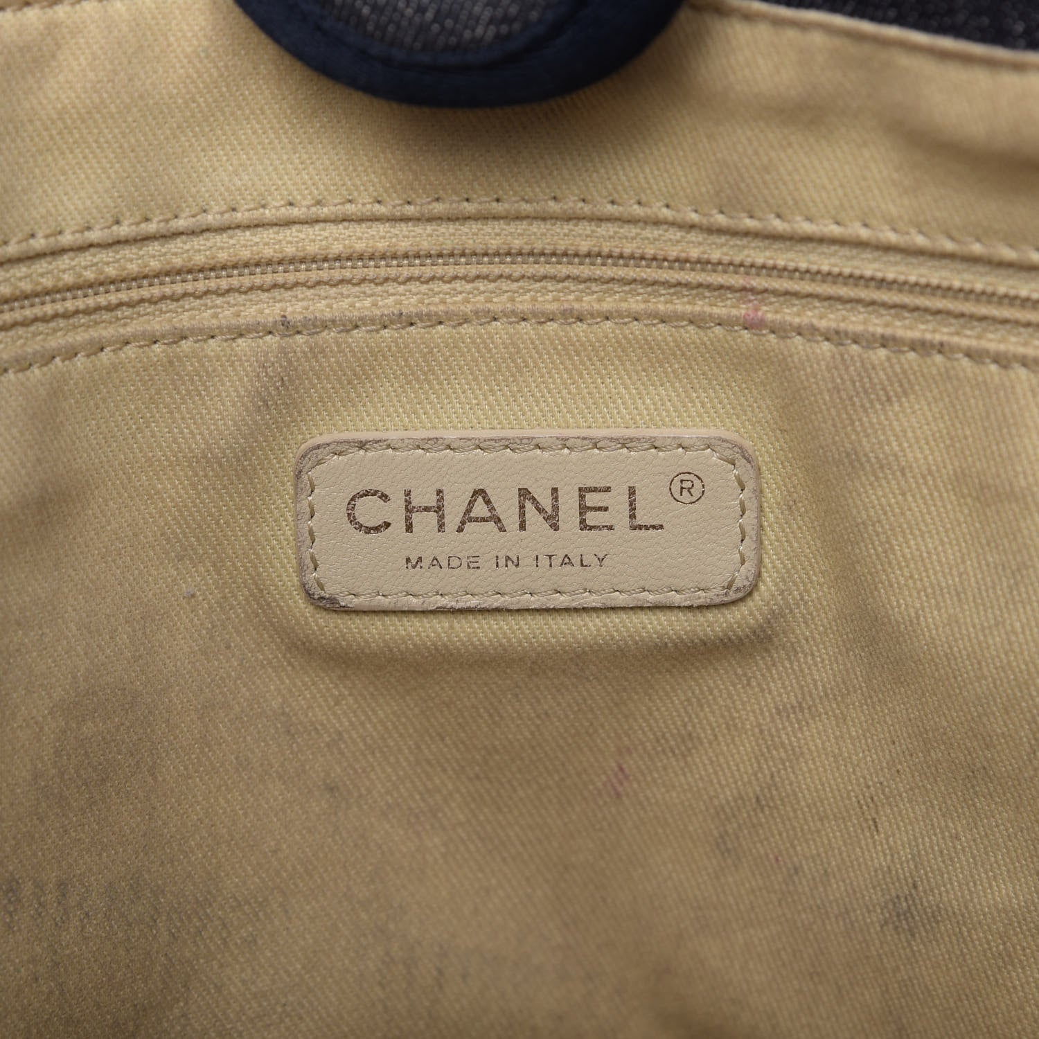 Chanel Canvas Small Deauville Tote Dark Blue 8 of 9