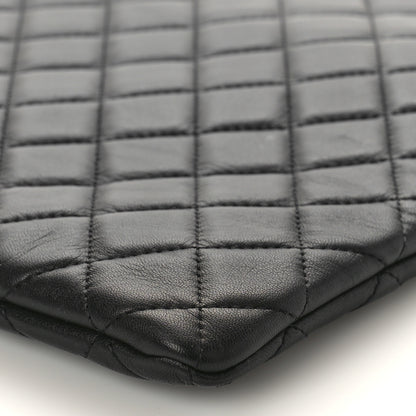 Chanel Lambskin Quilted Large Cosmetic Case Black 9 of 9