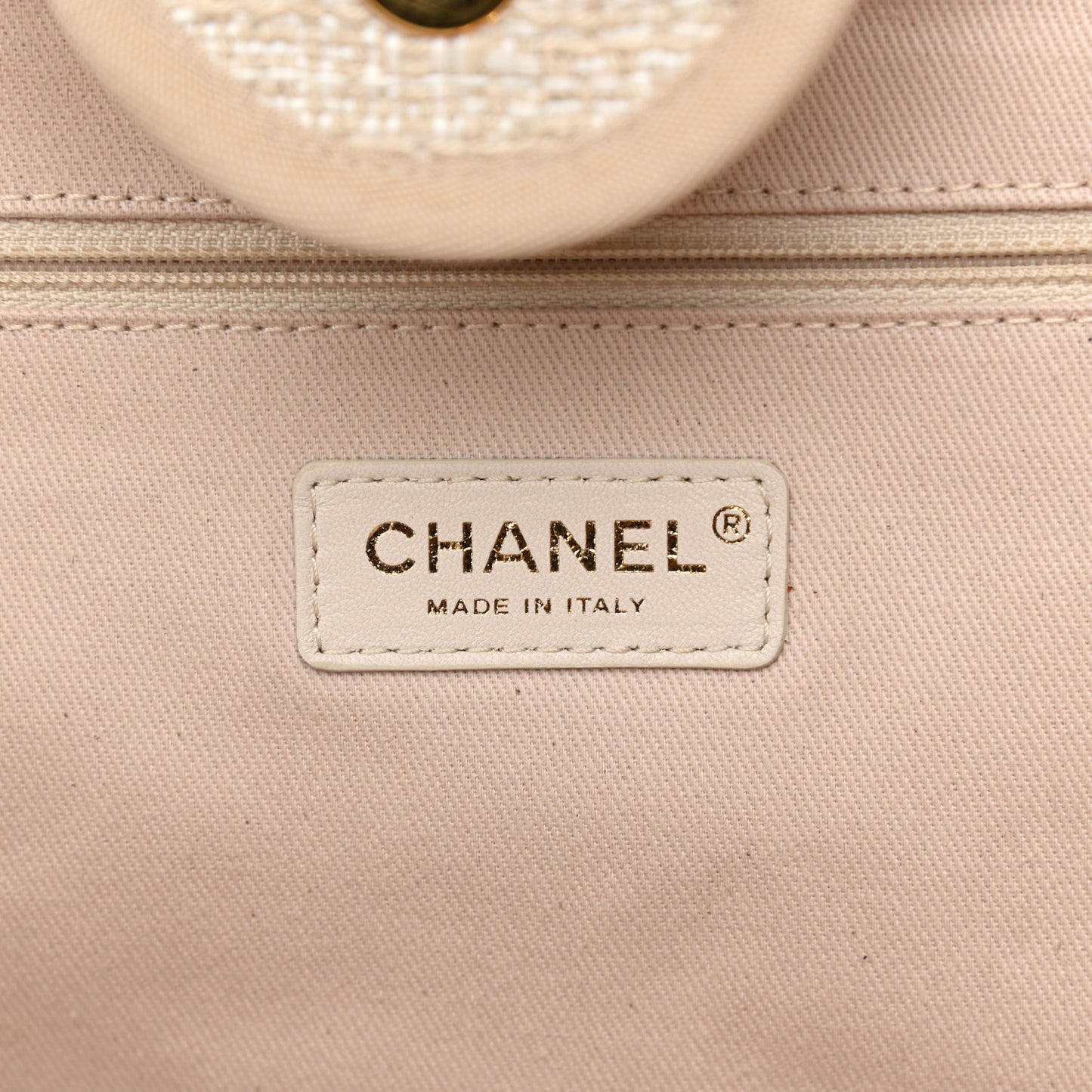 Canvas Large Deauville Tote Light Beige