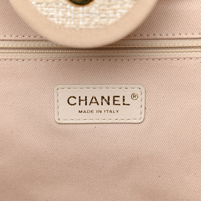Chanel Canvas Large Deauville Tote Light Beige 6 of 10