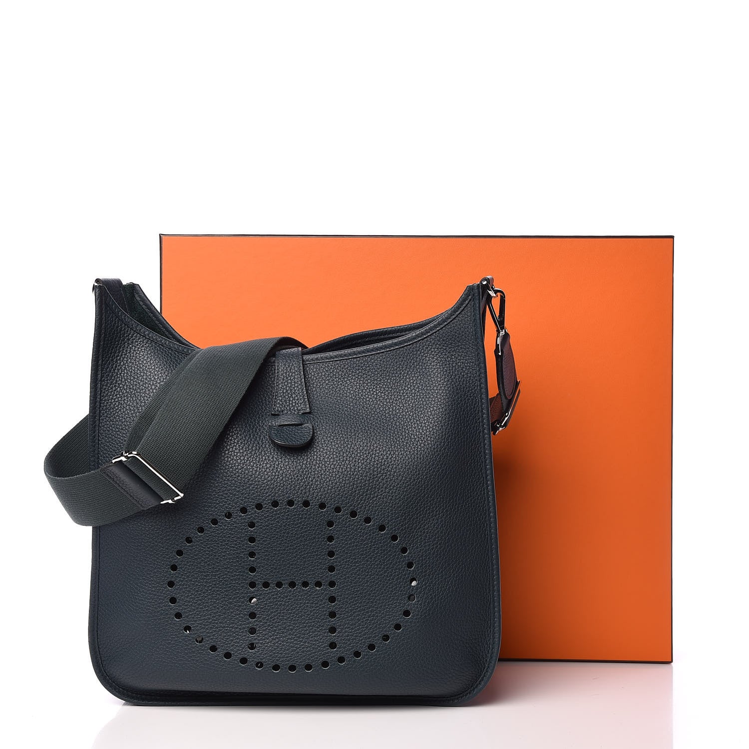 Hermes Taurillon Clemence Evelyne III GM Vert Cypress 11 of 11