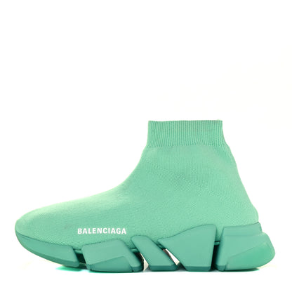 Balenciaga Technical 3D Recycled Knit Womens Speed 2.0 Transparent Sole Sneakers 39 Mint 1 of 11
