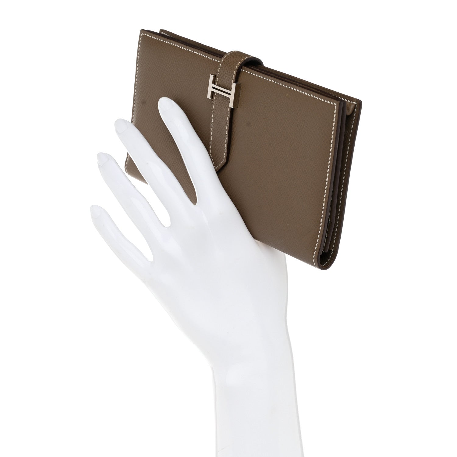 Hermes Epsom Bearn Gusset Wallet Etoupe 2 of 8