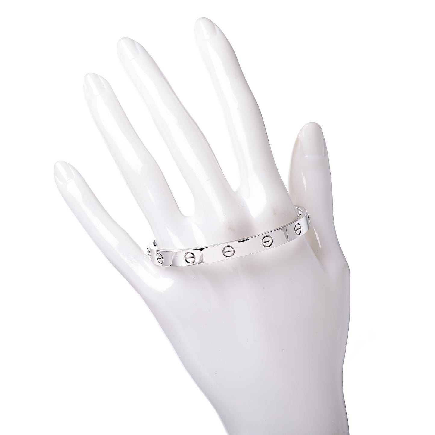 18K White Gold LOVE Bracelet 17