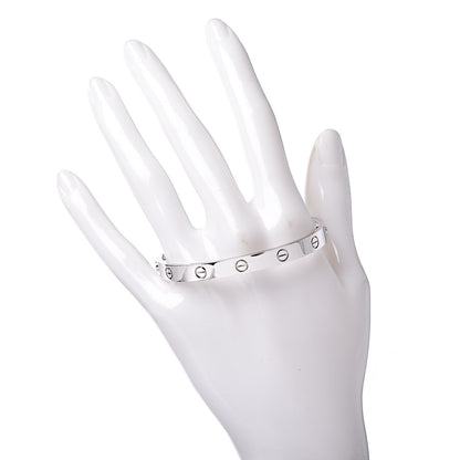 Cartier 18K White Gold LOVE Bracelet 17 2 of 6